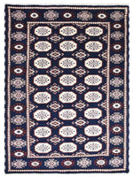 OPS OPSAF0119K0002 Hand Knotted Afghan Wool And Silk Oriental Indoor Area Rug, Black