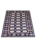 OPS Hand Knotted Afghan Wool And Silk Oriental Indoor Area Rug, Black